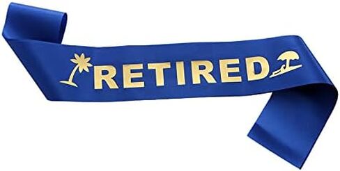 Retired Sash for Men I'm Retired Belt Officially Retired Sash Retirement Party BR01 (Black) in Saudi Arabia