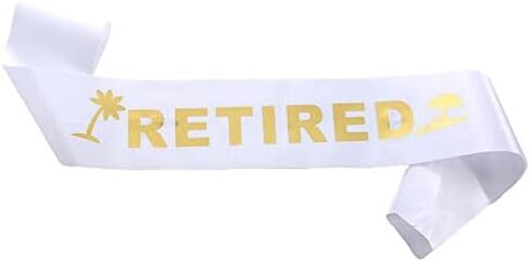 Retired Sash for Men I'm Retired Belt Officially Retired Sash Retirement Party BR01 (Black) in Saudi Arabia