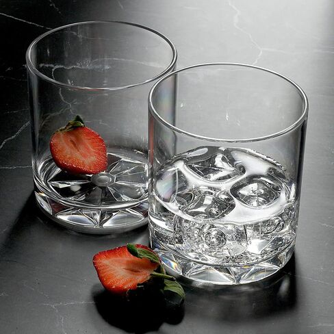 Amazing Abby - Liberty - 12-Ounce Plastic Tumblers (Set of 6), Plastic Drinking Glasses, All-Clear Reusable Plastic Cups, BPA-Free, Shatter-Proof, Dishwasher-Safe in Saudi Arabia