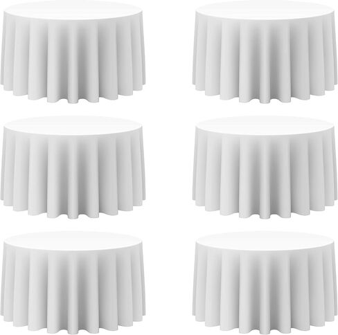 BRILLMAX 6 Pack Black Round Tablecloths 70 Inch - Circle Bulk Linen Polyester Fabric Washable Table Clothes Cover for Wedding Reception Banquet Birthday Party Buffet Restaurant in Saudi Arabia
