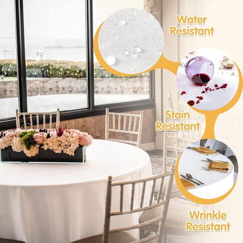 BRILLMAX 6 Pack Black Round Tablecloths 70 Inch - Circle Bulk Linen Polyester Fabric Washable Table Clothes Cover for Wedding Reception Banquet Birthday Party Buffet Restaurant in Saudi Arabia