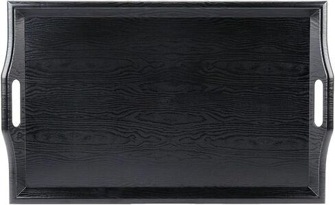 GET RST-2517-1-BK Coffee Table / Ottoman Tray with Handles, 25" x 16", Plastic, Black in Saudi Arabia