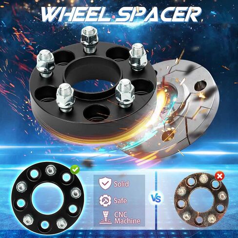 TadaMark 5x4.5 Hubcentric Wheel Spacers 1in 5x114.3 Wheel Adapters Forged 5 Lugs fit for Lincoln Aviator Ford Explorer 2020-2023 GT 2017-2020 Mustang 2015-2023 70.5mm Bore with M14x1.5 Studs 4pcs in Saudi Arabia