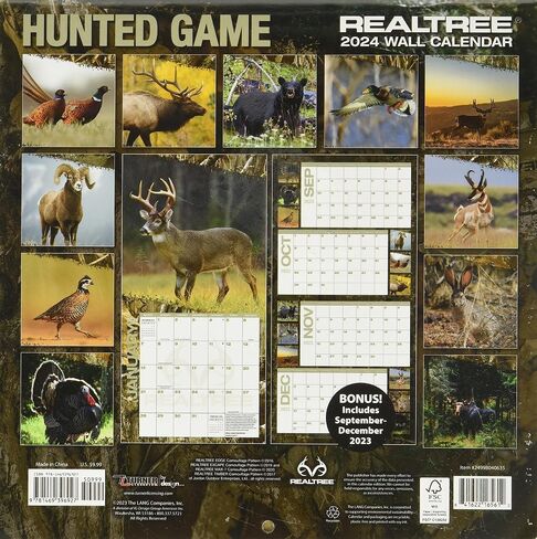 TURNER LICENSING Realtree Hidden Hunter 2024 Mini Wall Calendar (24998040635) in Saudi Arabia