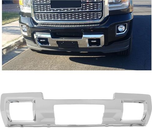 KUAFU Silvery Front Bumper Skid Plate Panel Compatible with 2015-2019 GMC Sierra 2500/3500 HD 4 Door Replace for Part Number 23178964 23178780 GM1053103C in Saudi Arabia