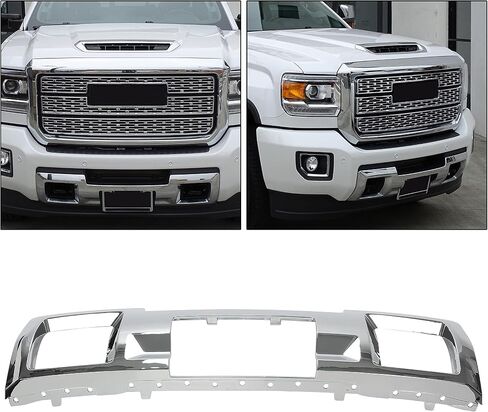 KUAFU Silvery Front Bumper Skid Plate Panel Compatible with 2015-2019 GMC Sierra 2500/3500 HD 4 Door Replace for Part Number 23178964 23178780 GM1053103C in Saudi Arabia