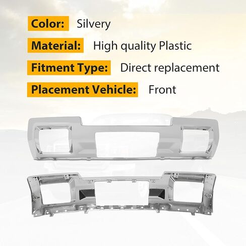KUAFU Silvery Front Bumper Skid Plate Panel Compatible with 2015-2019 GMC Sierra 2500/3500 HD 4 Door Replace for Part Number 23178964 23178780 GM1053103C in Saudi Arabia