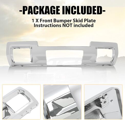 KUAFU Silvery Front Bumper Skid Plate Panel Compatible with 2015-2019 GMC Sierra 2500/3500 HD 4 Door Replace for Part Number 23178964 23178780 GM1053103C in Saudi Arabia