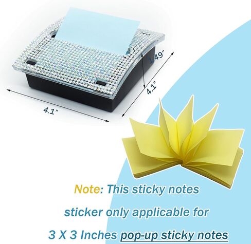 حاملات مفكرة ذاتية اللصق من حجر الراين، موزع ملاحظات لاصقة للملاحظات المنبثقة، حامل مذكرة لمستلزمات المكتب والمنزل والفصول الدراسية in Kuwait