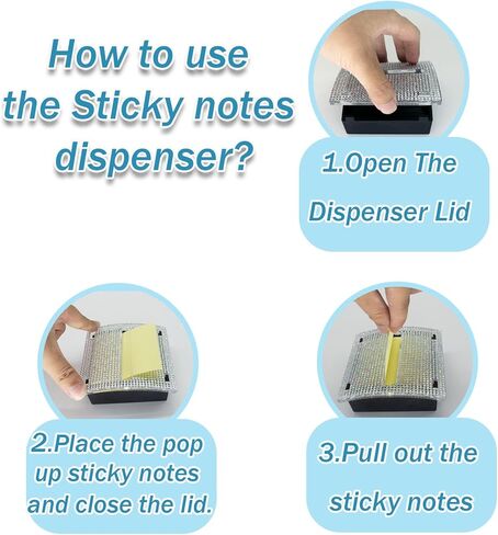 حاملات مفكرة ذاتية اللصق من حجر الراين، موزع ملاحظات لاصقة للملاحظات المنبثقة، حامل مذكرة لمستلزمات المكتب والمنزل والفصول الدراسية in Kuwait