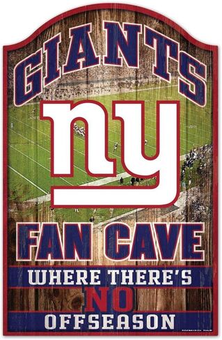 لافتة خشبية Wincraft NFL New York Giants 05922010، 11 بوصة × 17 بوصة، سوداء in Saudi Arabia