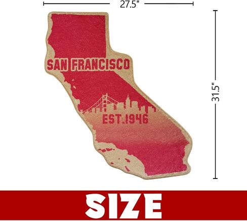 City Classic Team Year Football Bath Rug Football Color Style Floor Mat Door Mat for Football Fans Gifts, 27.55""*31.49"", San Francisco in Saudi Arabia