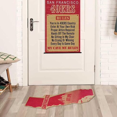 City Classic Team Year Football Bath Rug Football Color Style Floor Mat Door Mat for Football Fans Gifts, 27.55""*31.49"", San Francisco in Saudi Arabia