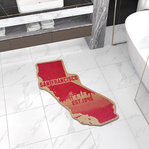 City Classic Team Year Football Bath Rug Football Color Style Floor Mat Door Mat for Football Fans Gifts, 27.55""*31.49"", San Francisco in Saudi Arabia
