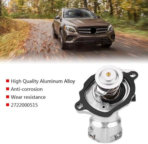 KIMISS Car Thermostat,Car Engine Cooling Thermostat for -Benz GL450 2007-2013 2722000515 in Saudi Arabia