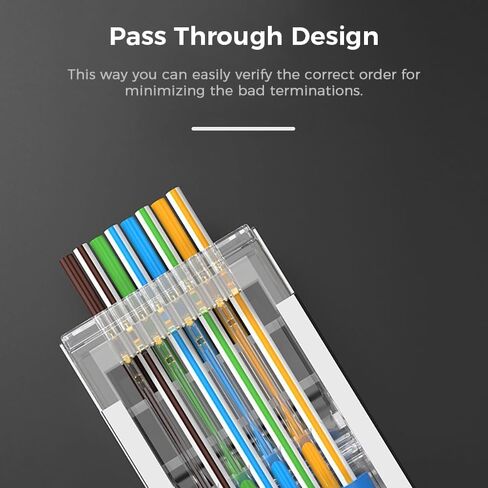50-حزمة RJ45 تمر من خلال موصل Cat6 محمية RJ45 وحدات المقابس مطلية بالذهب 8P8C RJ45 ينتهي لكابل إيثرنت الصلبة أو الذين تقطعت بهم السبل in Kuwait
