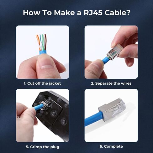 50-حزمة RJ45 تمر من خلال موصل Cat6 محمية RJ45 وحدات المقابس مطلية بالذهب 8P8C RJ45 ينتهي لكابل إيثرنت الصلبة أو الذين تقطعت بهم السبل in Kuwait