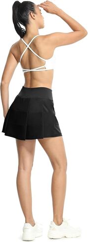icyzone Women's Athletic Tennis Skirts, Mid-Rise Golf Running Workout Skorts with Shorts in Saudi Arabia