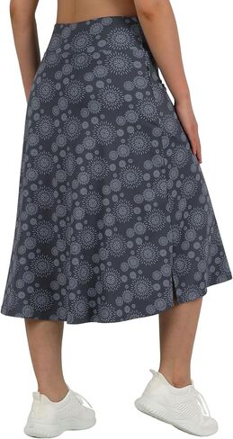 beroy Women 28" long Skorts for Woman with 4 Pockets Modest Skirt with Shorts Underneath High Waisted Long Skorts for Women in Saudi Arabia