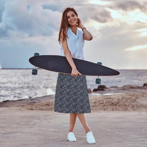 beroy Women 28" long Skorts for Woman with 4 Pockets Modest Skirt with Shorts Underneath High Waisted Long Skorts for Women in Saudi Arabia