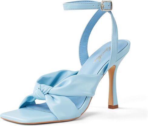 GENSHUO Ankle Strap High Heels Knot Sandals in Saudi Arabia