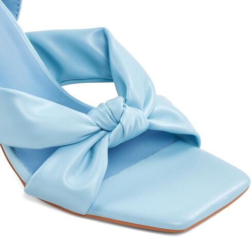 GENSHUO Ankle Strap High Heels Knot Sandals in Saudi Arabia