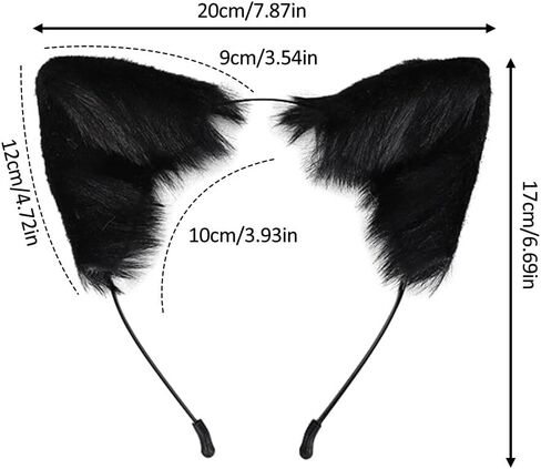 فروي الحيوان آذان الذئب الشعر هوب فو الفراء آذان الثعلب عقال الحيوان تأثيري حلي ملحق للأطفال البالغين in Kuwait