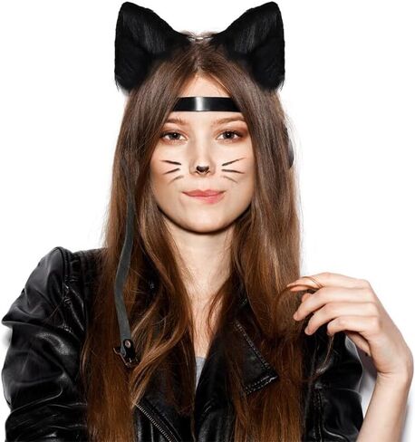 فروي الحيوان آذان الذئب الشعر هوب فو الفراء آذان الثعلب عقال الحيوان تأثيري حلي ملحق للأطفال البالغين in Kuwait