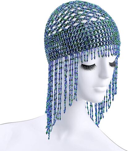 عصابة رأس للرقص الشرقي كليوباترا غريبة مصنوعة يدويًا من BLUEBUBBLE مطرزة بالخرز للفتيات in Kuwait