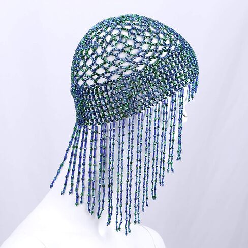عصابة رأس للرقص الشرقي كليوباترا غريبة مصنوعة يدويًا من BLUEBUBBLE مطرزة بالخرز للفتيات in Kuwait
