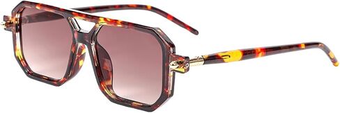 NIDOVIX Vintage Square 70s Aviator Sunglasses for Women Men Retro Classic Flat Aviator Frame Sun Glasses UV Protection in Saudi Arabia