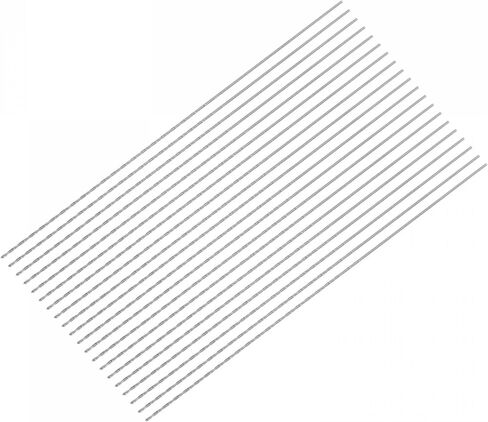 uxcell 20 Pcs 0.8mm Mini Micro Twist Drill Bits, High-Speed Steel Straight Shank Extra Long Drill Bit 120mm for Aluminum Alloy in Saudi Arabia
