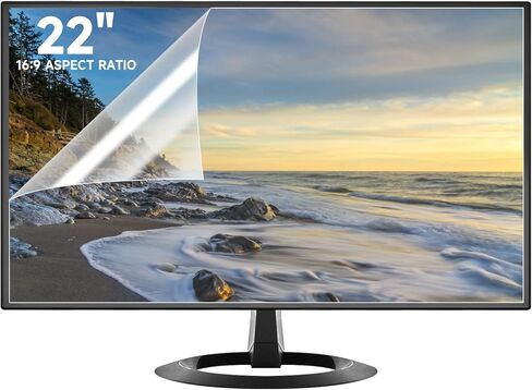 2 حزمة 22 بوصة 1080P غطاء شاشة الكمبيوتر المضادة للوهج، حماية العين المضادة للخدش غير لامع فيلم مضاد للوهج لجميع 22 بوصة مع شاشة نسبة العرض إلى الارتفاع 16:9 in Kuwait