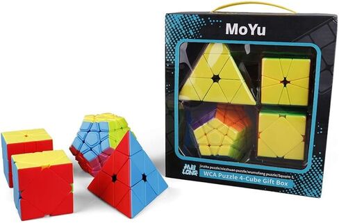 CuberSpeed Speedcubing Bundle MoFang JiaoShi Meilong Megaminx & Skewb 3X3 & Square-1 & Pyramid Stickerless Bright Magic Cube Cubing Classroom Stickerless Speed Cube Set with Gift Packing in Saudi Arabia