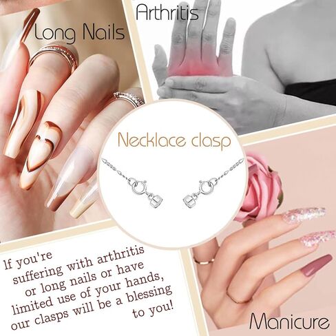 مشابك وإغلاقات قلادة مغناطيسية مزدوجة من OHINGLT، محولات مشابك مجوهرات مطلية بالذهب والفضة لسلسلة قلادات السوار in Kuwait