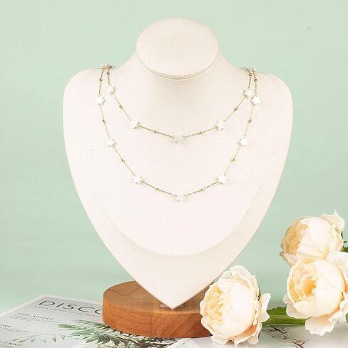 UMAOKANG 3 Yard White Shell Star Chain for Jewelry Making, Gold Plated Stainless Steel Jewelry Making Chain Roll with Jewelry Findings in Saudi Arabia