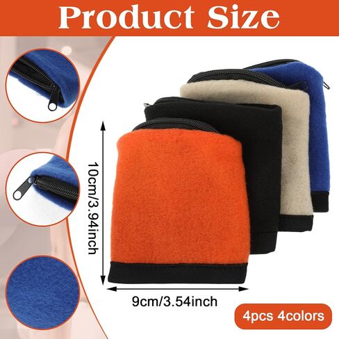 4 Pack Wrist Bands Sports, Wrist Wallet for Women Men with Zipper, Small Money Pouch, Wrist Wallet Sweat Band for Running, Walking, Basketball, Football, Tennis, Hiking, Workout in Saudi Arabia