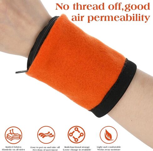 4 Pack Wrist Bands Sports, Wrist Wallet for Women Men with Zipper, Small Money Pouch, Wrist Wallet Sweat Band for Running, Walking, Basketball, Football, Tennis, Hiking, Workout in Saudi Arabia