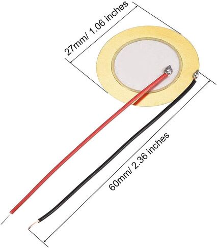 27mm Piezo Discs - 5Pcs Acoustic Pickup Transducers for Instruments in Saudi Arabia