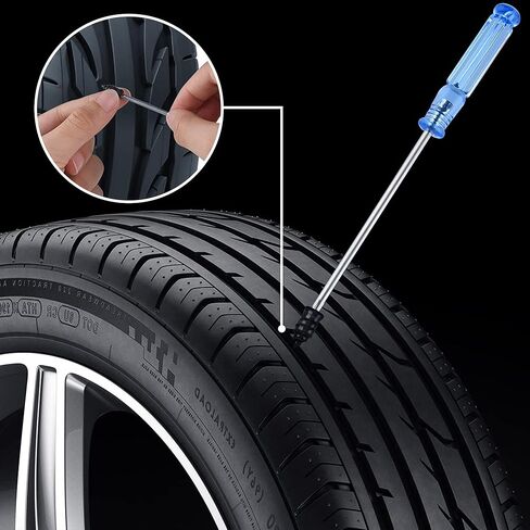 براغي إصلاح الإطارات من إيرموتو - 10 مسامير إصلاح الإطارات محكمة الغلق - سدادات الإطارات للسيارة والدراجات النارية والدراجات والمزيد - مجموعة إصلاح ثقب الإطارات DIY للرجال والنساء in Kuwait