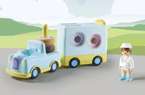Playmobil 1.2.3: Crazy Donut Truck with Stacking and Sorting Feature in Saudi Arabia