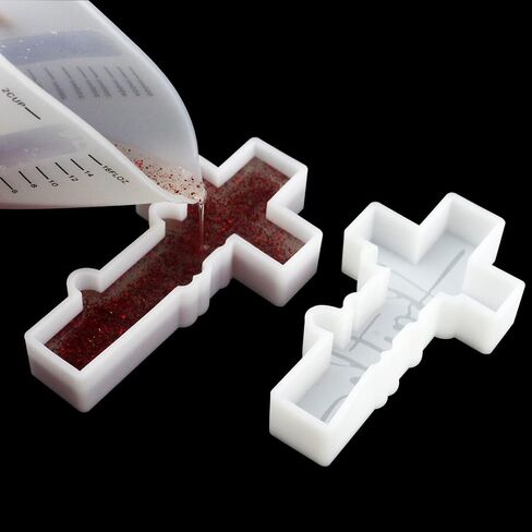 2 Pieces Large Cross Freshie Molds Blessed Cross Silicone Freshie Mold Faith Cross Pendant Car Freshie Silicone Mold for Aroma Beads Soap Resin Craft Making in Saudi Arabia