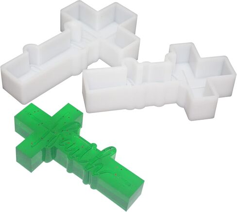 2 Pieces Large Cross Freshie Molds Blessed Cross Silicone Freshie Mold Faith Cross Pendant Car Freshie Silicone Mold for Aroma Beads Soap Resin Craft Making in Saudi Arabia