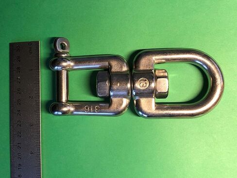 US Stainless Stainless Steel 316 Anchor Swivel Eye and Jaw 13mm (1/2") Marine Grade in Saudi Arabia