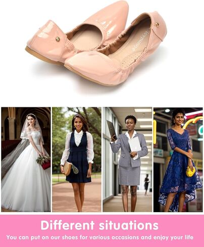 Ballet Flats Shoes for Women, Ballerina Flats Dressy Casual, Pointed Toe Flats Shoes for Woman Comfortable Pink Size 7 in Saudi Arabia