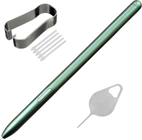 قلم Tab S7 FE قلم Stylus T730S S7 FE 5G قلم بديل Galaxy Tab S7FE قلم لمس لجهاز Samsung Galaxy Tab S7 FE Pen SM-T730 SM-T733 SM-T736B S Pen مع نصائح S7 FE Pen Repair Part (أخضر غامض) in Kuwait