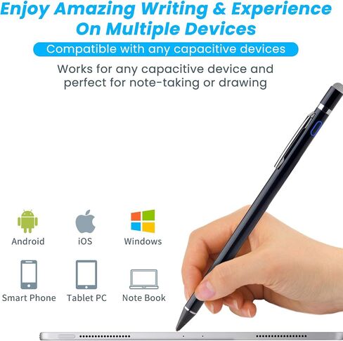 Stylus Pens for HP Chromebook X360, EDIVIA Digital Pencil with 1.5mm Ultra Fine Tip Pencil for HP Chromebook X360 Stylus, Black in Saudi Arabia
