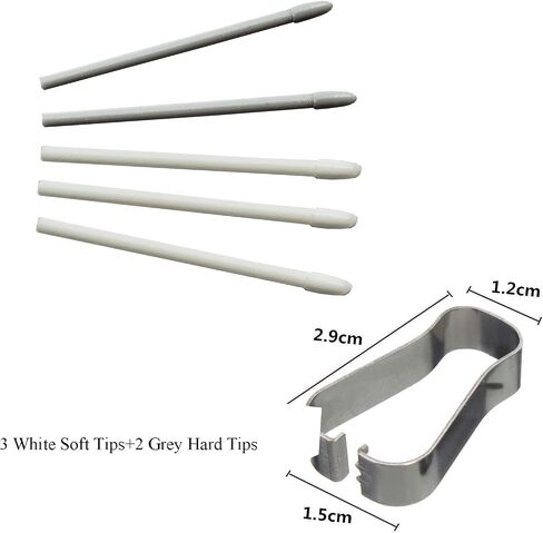 White Replacement S Pen Tips Nibs for Samsung Galaxy Note 8 / Galaxy Note 9/Galaxy Tab S3 9.7 SM-T820, SM-T825,Tab S4 T830,Galaxy Chromebook +Tweezers Tool (Soft Rubber Tips) in Saudi Arabia