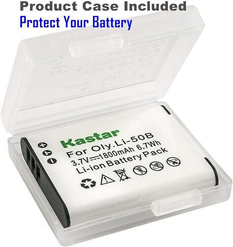 Kastar LTD2 USB Battery Charger Compatible with Olympus Li-50B Panasonic VW-VBX090 Pentax D-Li92 Battery, Olympus Li-50C Panasonic VW-VBX090 Pentax D-BC92 Charger in Kuwait