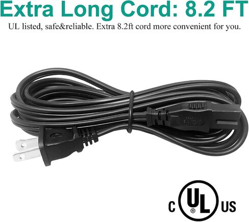 8.2ft Power Cord for Brother Sewing Machine PE400D PE200 DZ820 SA503 SQ9285 PQ1500 PS1900 2 Prong Polarized Power Cord Ac Cable Replacement in Saudi Arabia